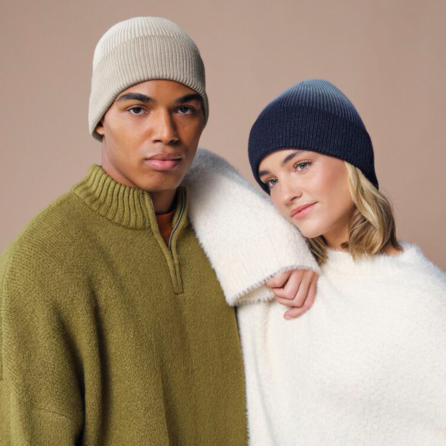 Soft Wave Beanie being worn by a Man and Woman
