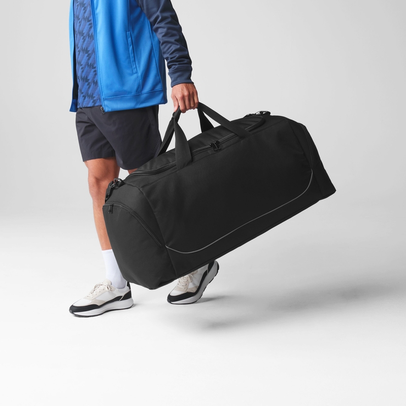  QS88 Teamwear XL Holdall - Black / Grey (Ecommerce Shot)